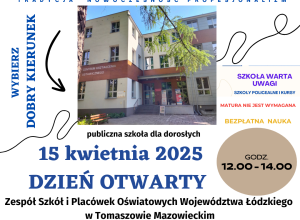 15 kwietnia 2025 roku - Dzień otwarty.