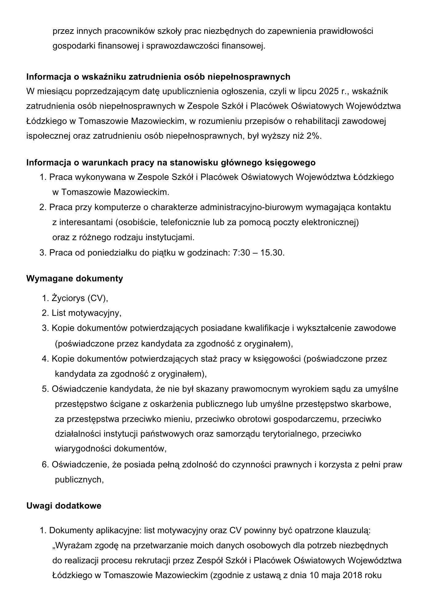 ogłoszenie