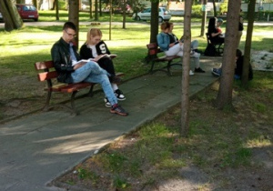 Czytanie w przestrzeni publicznej - spotkanie na terenie Zepołu Szkół i Placówek Oświatowych Województwa Łódzkiego