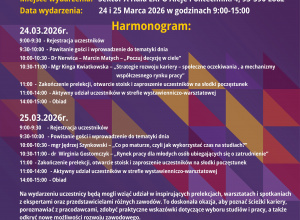 24 i 25 marca 2026 r. - Festiwal Zawodów i Kwalifikacji w Łodzi.